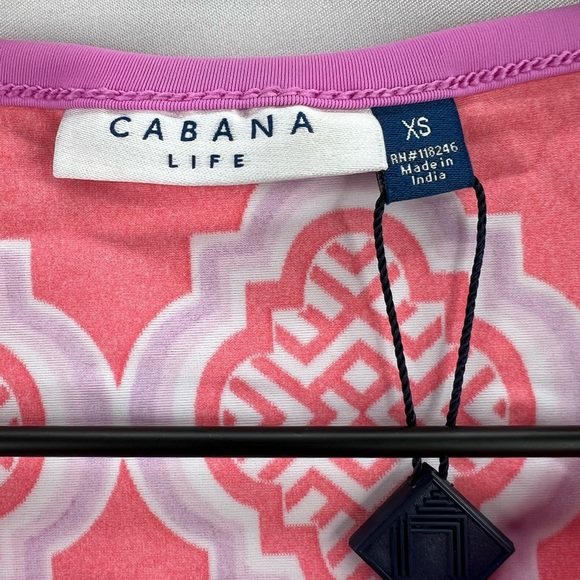 CABANA LIFE GEO TASSEL ZIP NECK SLEEVELESS RASH GUARD - Picture 6 of 8